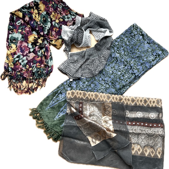 1️⃣1️⃣Lot of 11 Random Scarves/Wraps/Shawls Varying Materials/Brands/Colors/Size - Picture 3 of 17